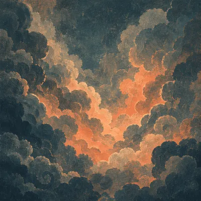 Dramatic Smoky Storm Clouds Background