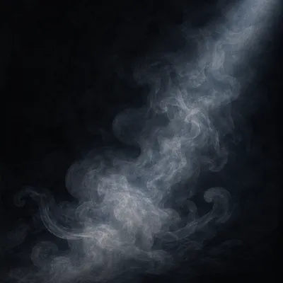 Dramatic Dark Smoke Background with Spotlight