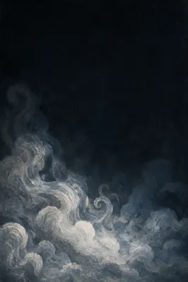 Dark Moody Smoke on Black Background