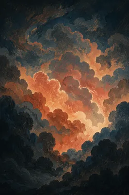 Dramatic Smoky Storm Clouds Background
