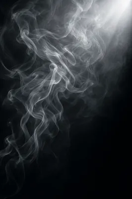 White Smoke on Dark Black Background