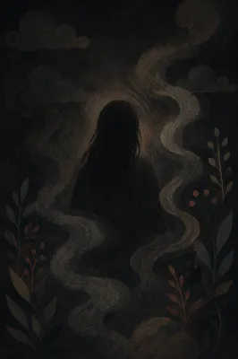 Dark Smoky Silhouette With Dramatic Moody Atmosphere