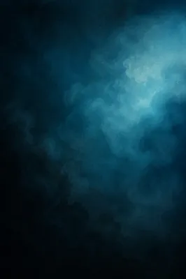 Dark Teal Smoke in Studio Void