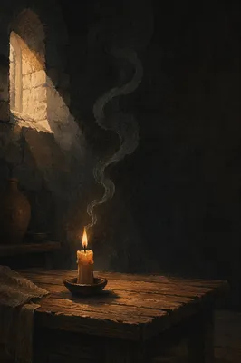 Moody Candle Smoke Prayer Room Background