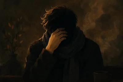 Dark Moody Smoke Background with Hidden Figure