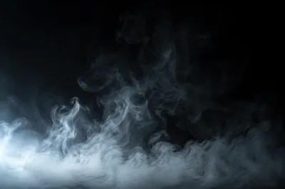 Dark Moody Smoke on Black Background
