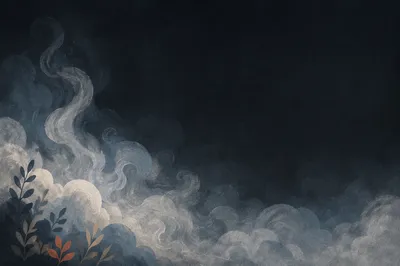 Dark Moody Smoke Background with Negative Space