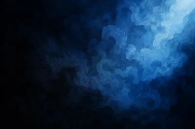 Dark Moody Smoke Background with Blue Haze
