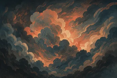 Dramatic Dark Smoke Cloud Background