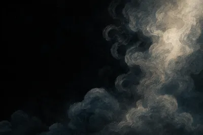 Dark Moody Smoke Background with Copy Space