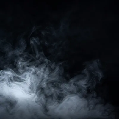 Dramatic Dark Smoke Background with Copy Space