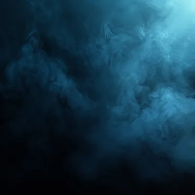 Dark Teal Smoke in Studio Void
