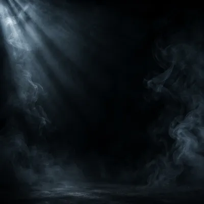 Dark Moody Smoke Background with Dramatic Light