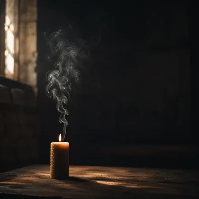 Moody Candle Smoke Prayer Room Background
