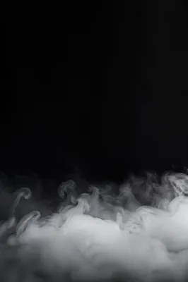 Dramatic White Smoke on Black Background
