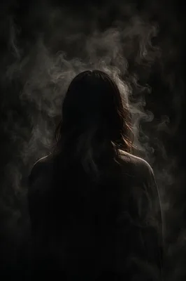 Dramatic Smoky Shadow Portrait Background