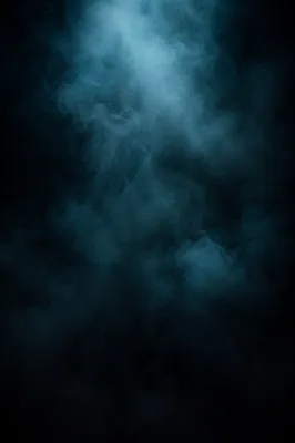 Dark Teal Smoke in Black Space