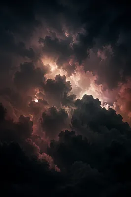 Dark Moody Smoke Clouds Background