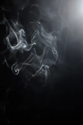 White Smoke on Dark Black Background