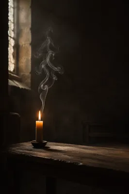 Moody Candle Smoke Prayer Room Background