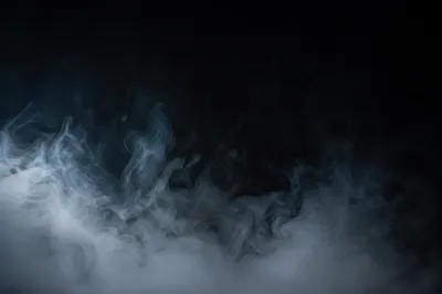 Dark Studio Smoke on Black Background