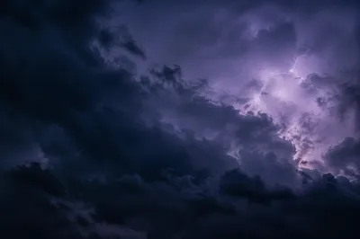 Dramatic Indigo Thunderstorm Cloud Background