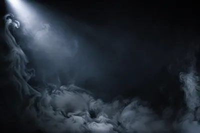 Dark Moody Smoke Background with Dramatic Light