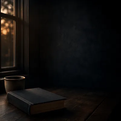 Dark Moody Psalm Background with Copy Space