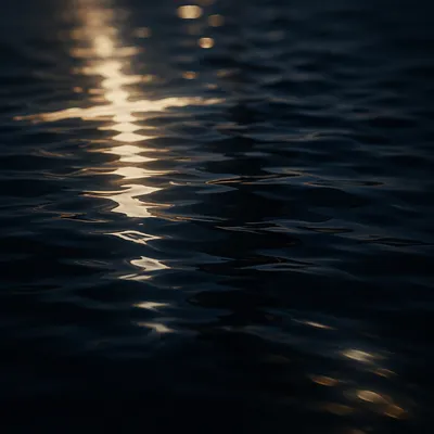 Dark Navy Liquid Surface with Cross Glow