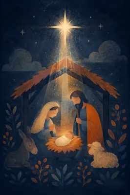 Dark Navy Background with Cross Glow
