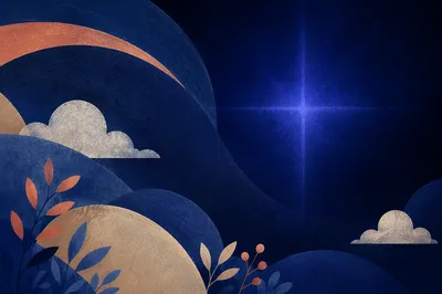 Dark Navy Background with Subtle Cross Glow