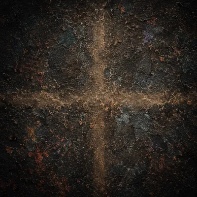Dark Weathered Texture With Subtle Cross