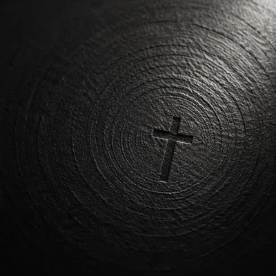 Subtle Cross on Dark Textured Background