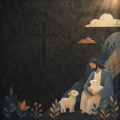 Dark Textured Background With Subtle Cross