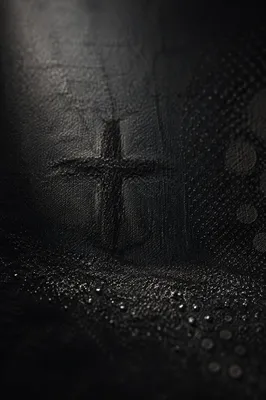Dark Textured Background with Subtle Cross