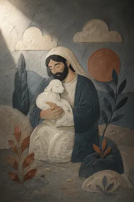 Dark Textured Plaster Background with Cross