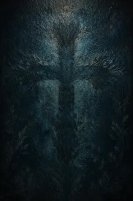 Subtle Cross on Dark Teal Texture