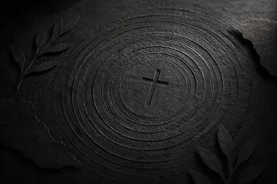 Subtle Cross on Dark Textured Background
