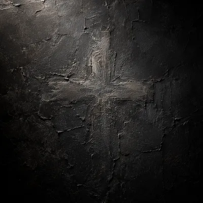 Subtle Cross on Dark Textured Stone