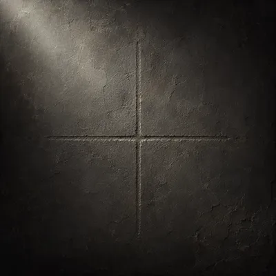 Dark Textured Cross Background in Charcoal