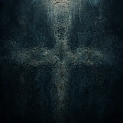 Subtle Cross on Dark Teal Texture