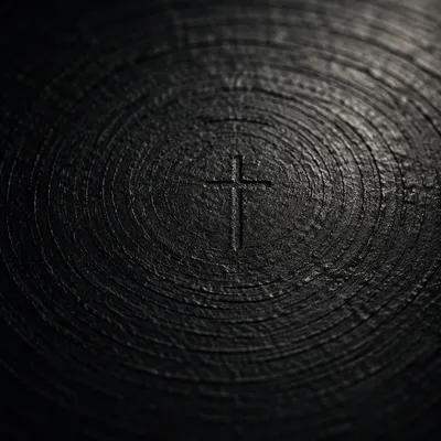 Subtle Cross on Dark Textured Background