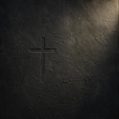 Dark Textured Background with Subtle Cross