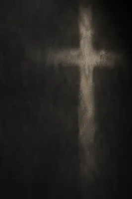 Subtle Cross on Dark Textured Plaster