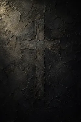 Dark Textured Background with Subtle Cross