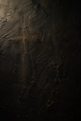 Subtle Cross on Dark Textured Background