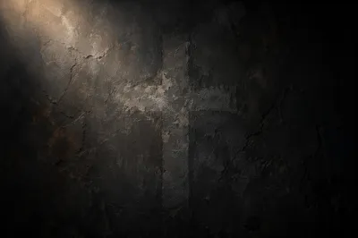 Subtle Cross on Dark Textured Plaster