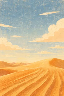 Golden Hour Desert Dunes Vast Sky Background