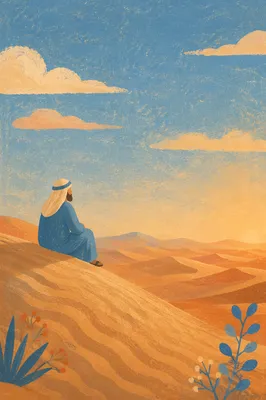 Golden Hour Desert Dunes Under Vast Sky