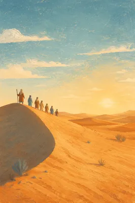 Golden Hour Desert Dunes Vast Sky